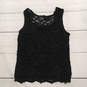 Black Gwheels Sleeveless Top